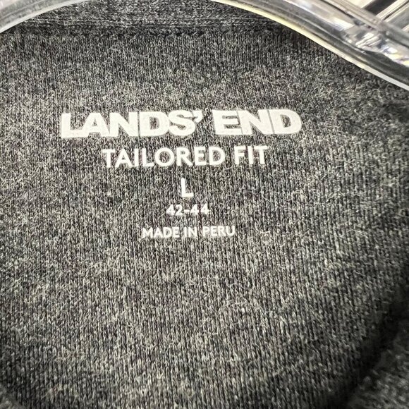 Lands' End Men's Charcoal Polo Shirt Short Sleeve Size Large - Picture 8 of 9
